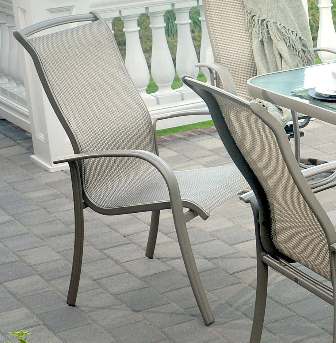 Agio Monterey 3 7 Piece Outdoor Dining Set with 4 Sling Dining Chairs